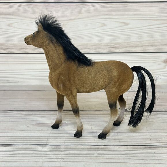 VTG Blue Grass Farms SET 4 HORSES Soft Mane Long Tail Toy Concepts Real Feel BGF - Picture 4 of 16